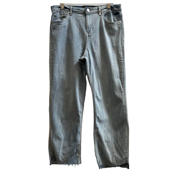 Indigo Rein Asymmetrical Hem Super High Rise Straight Jean Junior Size 11 - Picture 2 of 10